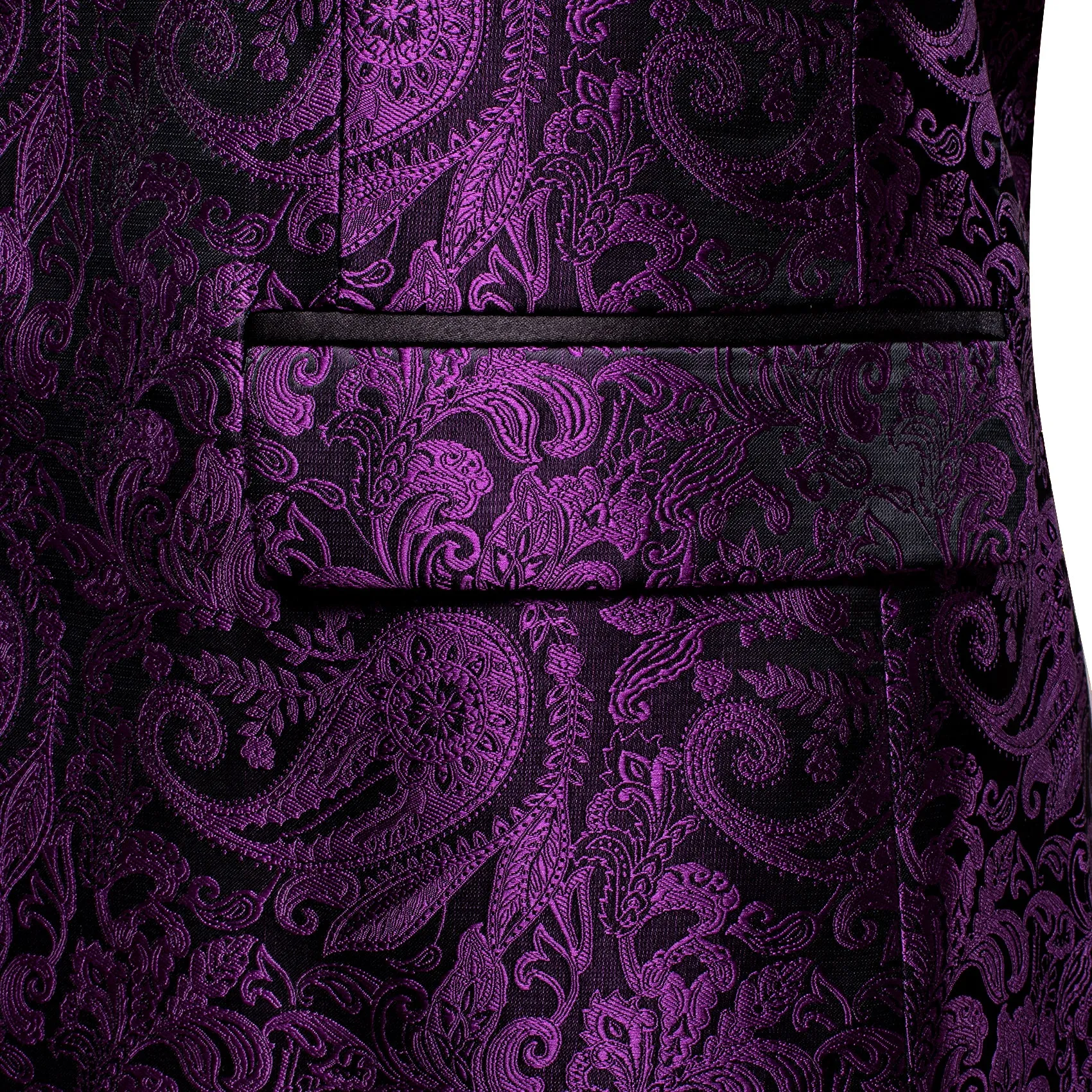 Luxury Purple Paisley Men's Suit Set