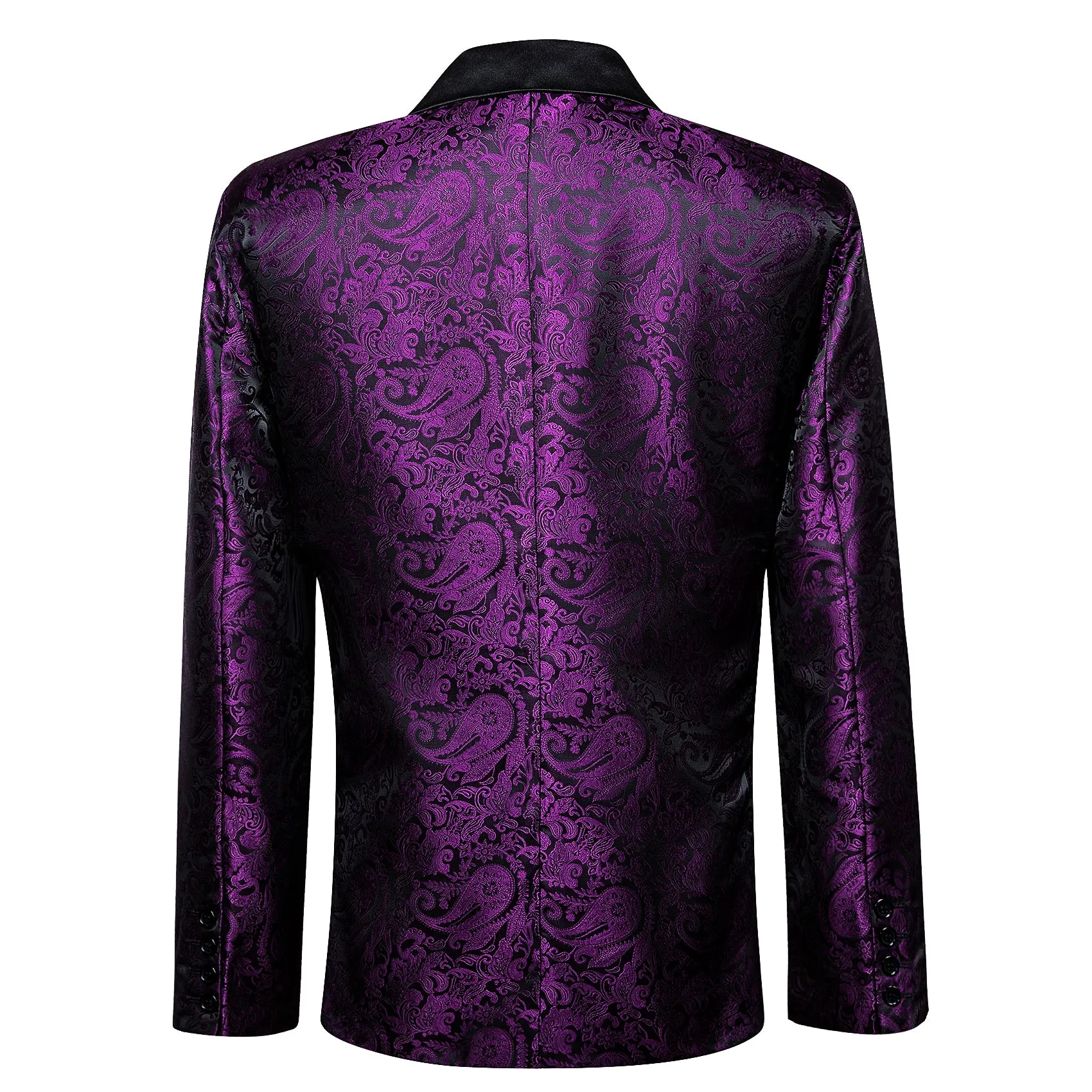 Luxury Purple Paisley Men's Suit Set