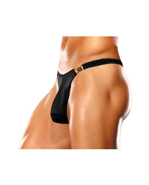 Male Power Bong Clip Thong Black S-m