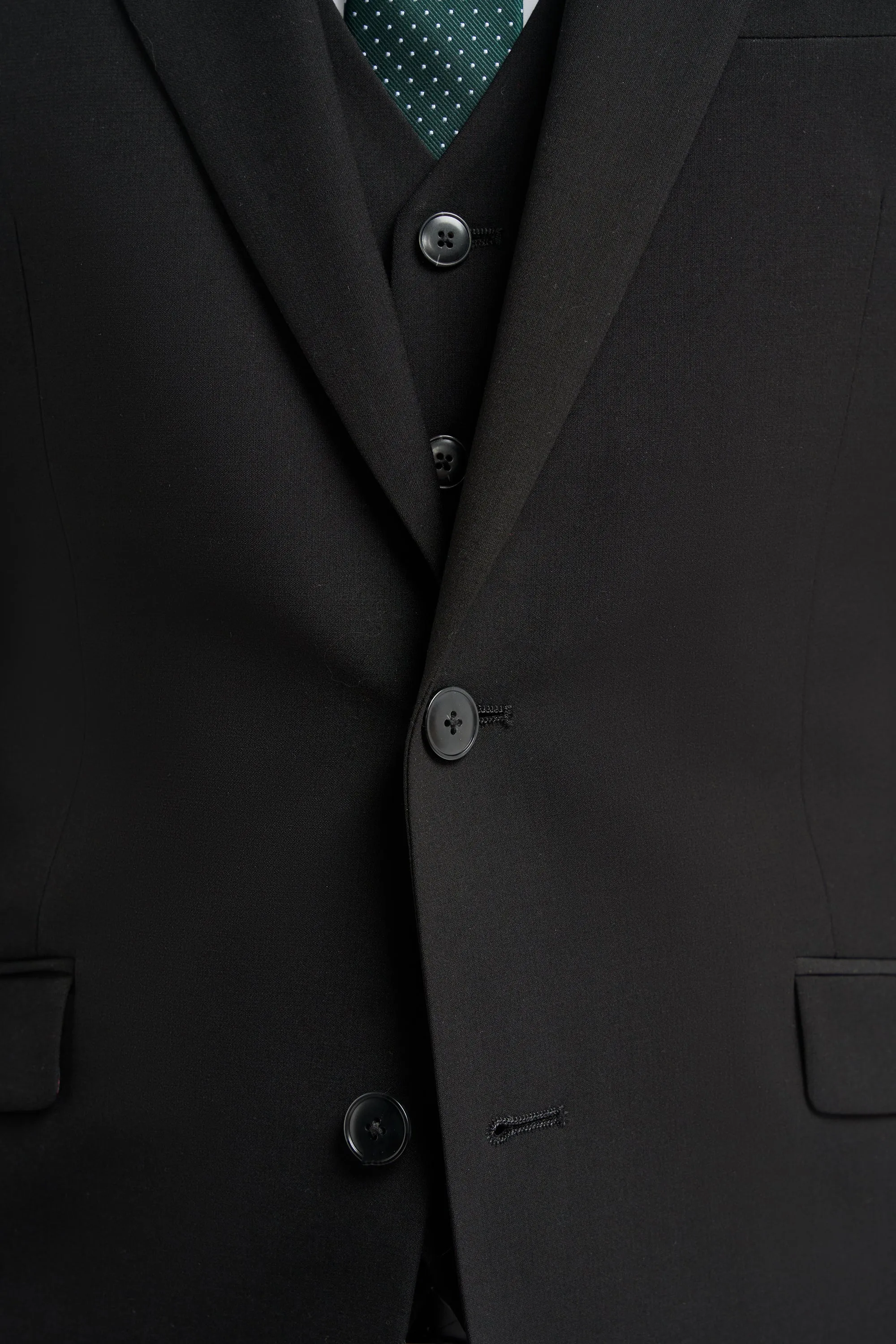 Malibu Black Three Piece Suit