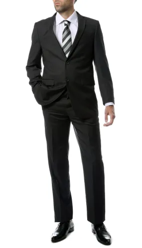 Mens 2 Button Charcoal Regular Fit Suit