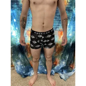 Men's American Eagle Small Black white logo trunks