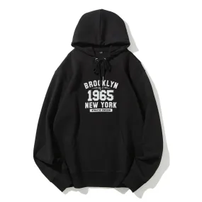 Mens Brooklyn New York City Letter Graphic Pullover Hoodies