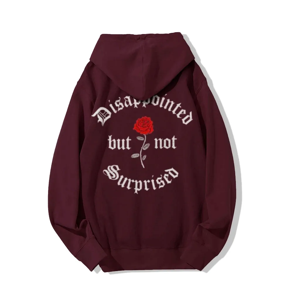 Mens DISAPPOINTED BUT NO SURPRISE Skull Graphic Pullover Hoodies