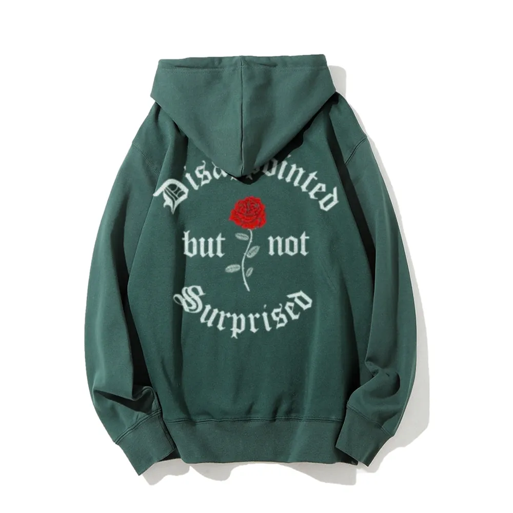 Mens DISAPPOINTED BUT NO SURPRISE Skull Graphic Pullover Hoodies