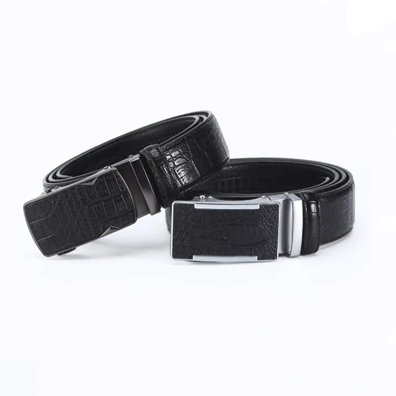 Men's Luxury Crocodile Skin Pattern Leather Belt