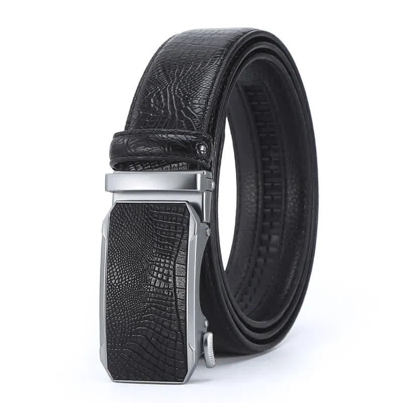 Men's Luxury Crocodile Skin Pattern Leather Belt