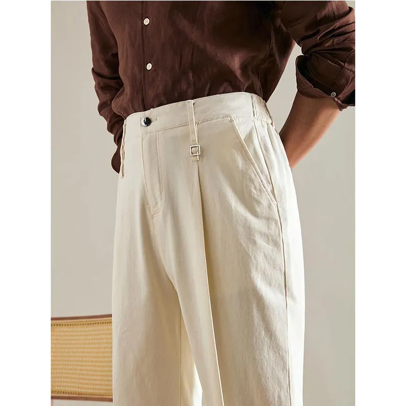 Men's Straight Loose Autumn and Winter Casual Business Wide Leg Trousers