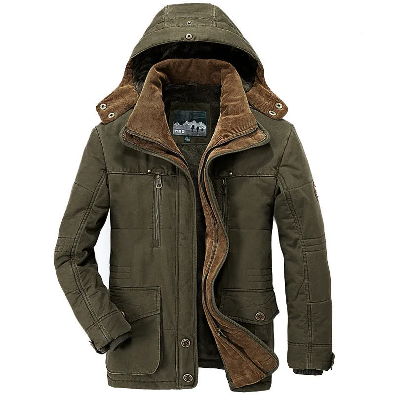 Men's Winter Fleece Jacket Parka Thick Thermal Coat