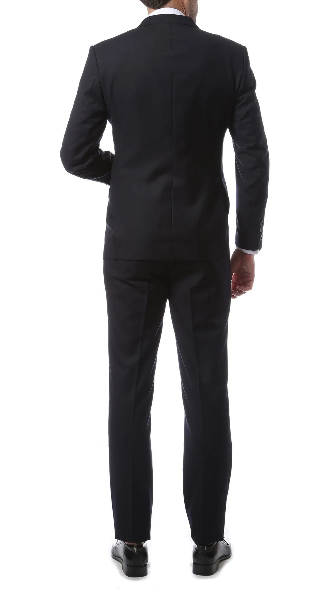 Mens ZNL22S 2pc 2 Button Slim Fit Navy Blue Zonettie Suit