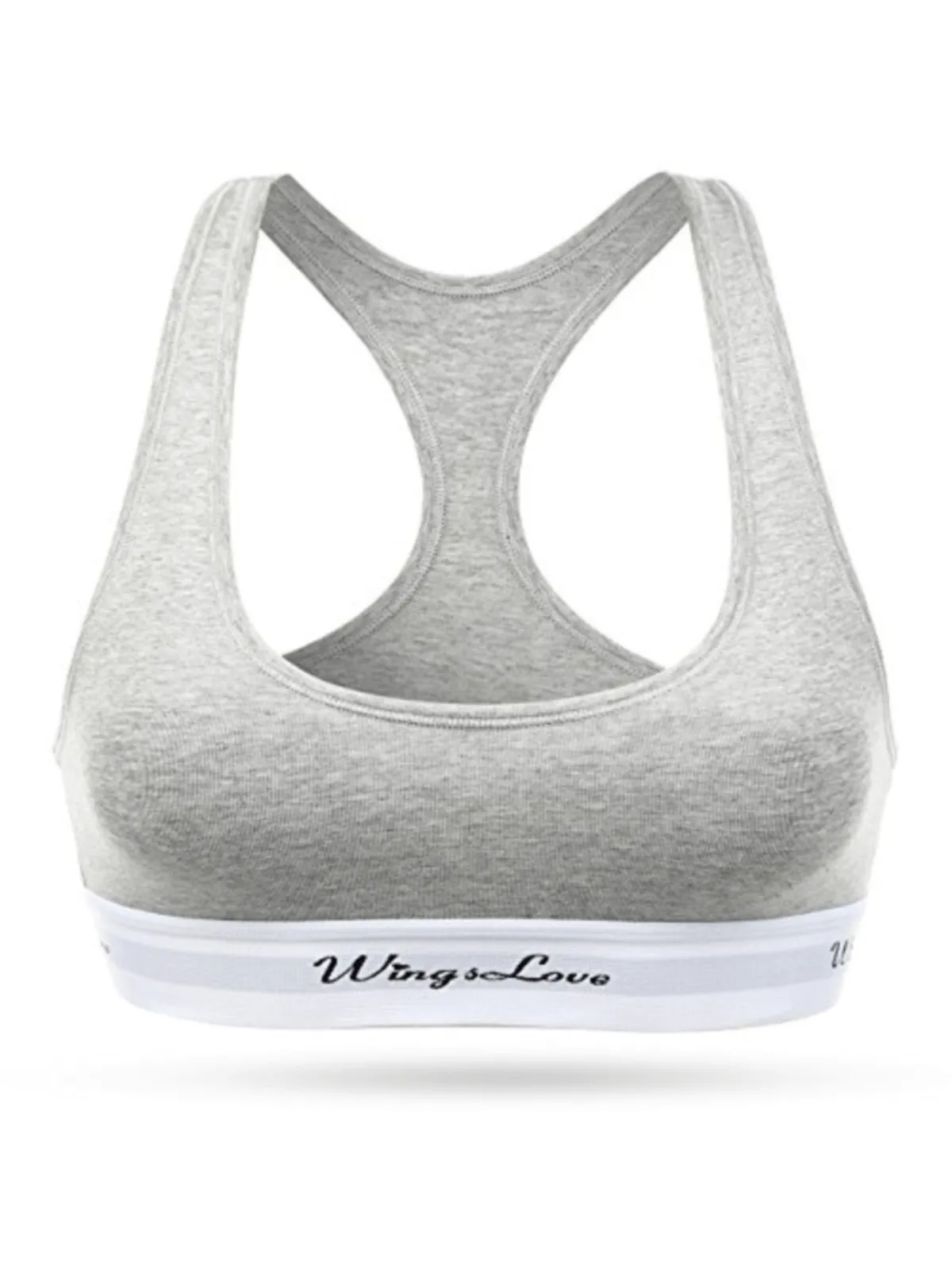 Middle Support Impact Solid Wirefree Racerback Yoga Sports Bra