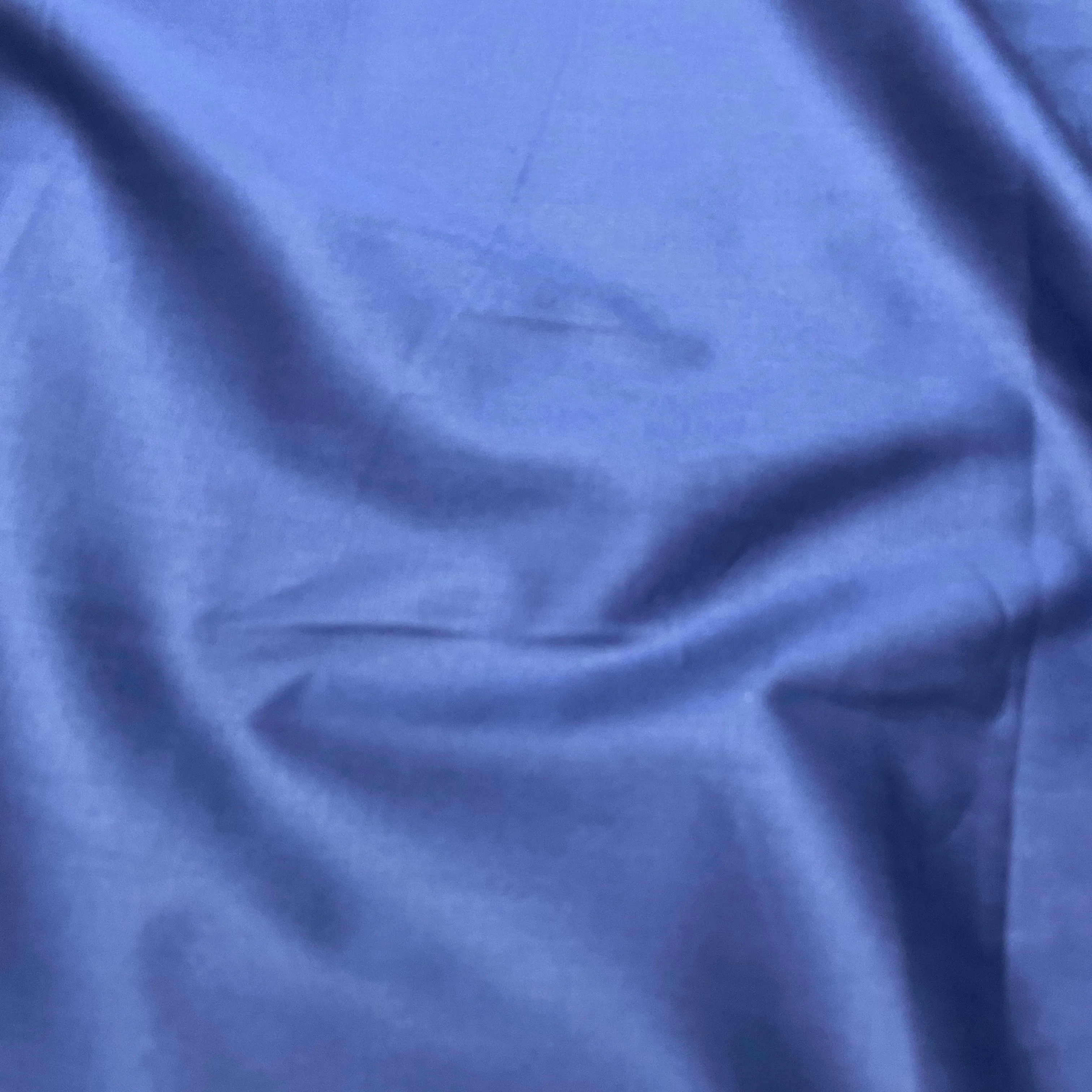 Midnight Blue Solid Cotton Satin Fabric