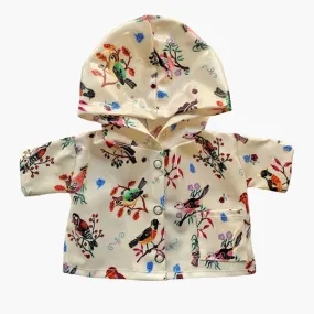 Minikane & Nathalie Lété Baby Doll Coated Cotton Raincoat - “Little Birds”