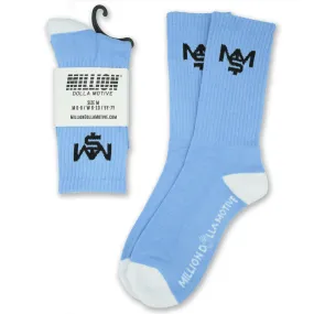 M$M - University Blue Crew Socks (2 Pairs)