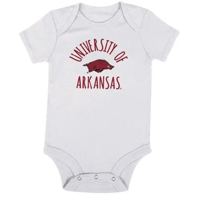 New - NCAA Arkansas Razorbacks Infant Boys' Short Sleeve 3pk Bodysuit Set - 0-3M