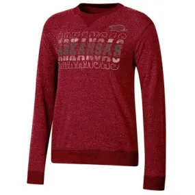 New - NCAA Arkansas Razorbacks Women's Crew Neck Fleece Sweatshirt - L