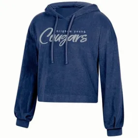 New - NCAA BYU Cougars Women's Terry Hooded Sweatshirt - L