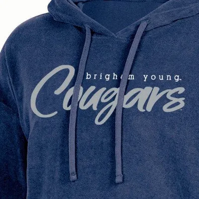 New - NCAA BYU Cougars Women's Terry Hooded Sweatshirt - L