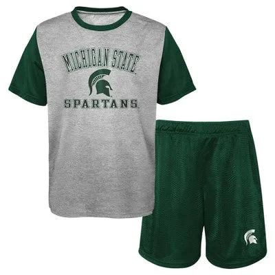 New - NCAA Michigan State Spartans Toddler Boys' T-Shirt & Shorts Set - 4T