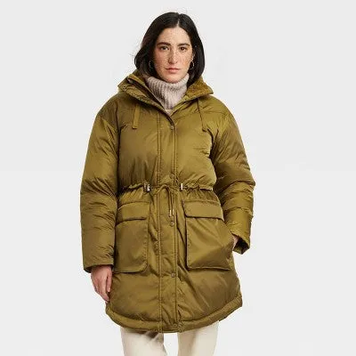 New - Universal Thread Women's Plus Zipper Winter Arctic Parka Jacket Fabric