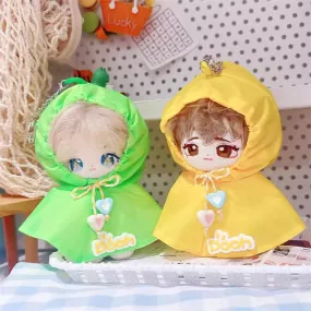 niannyyhouse 10cm~15cm Plush Doll Clothes Raincoat Dolls Dress Up Pendant