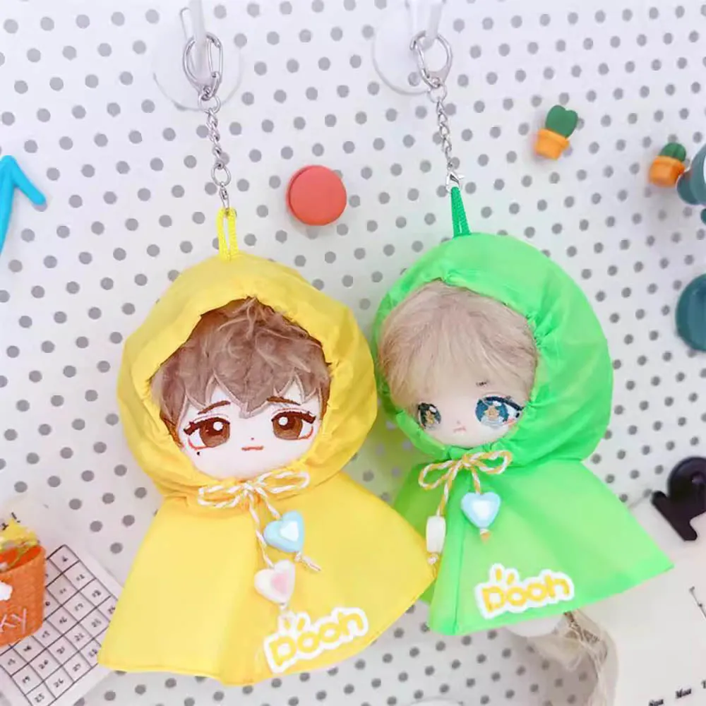 niannyyhouse 10cm~15cm Plush Doll Clothes Raincoat Dolls Dress Up Pendant