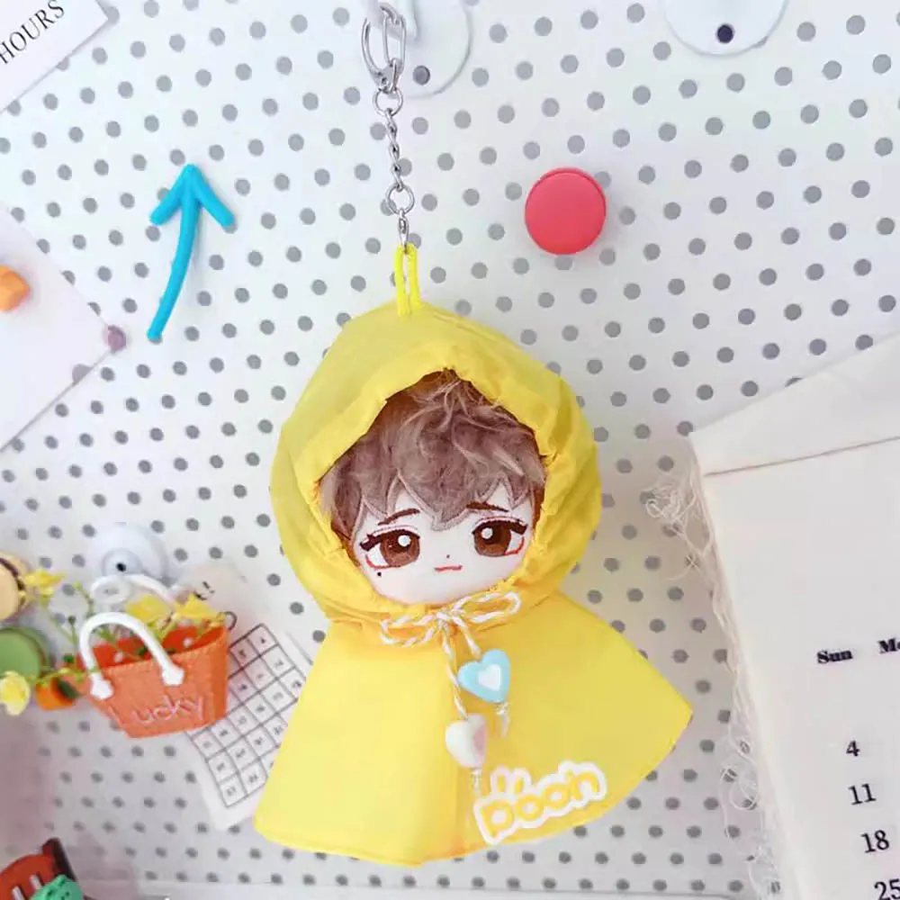 niannyyhouse 10cm~15cm Plush Doll Clothes Raincoat Dolls Dress Up Pendant