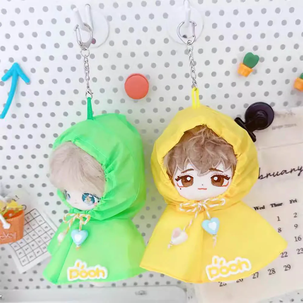 niannyyhouse 10cm~15cm Plush Doll Clothes Raincoat Dolls Dress Up Pendant