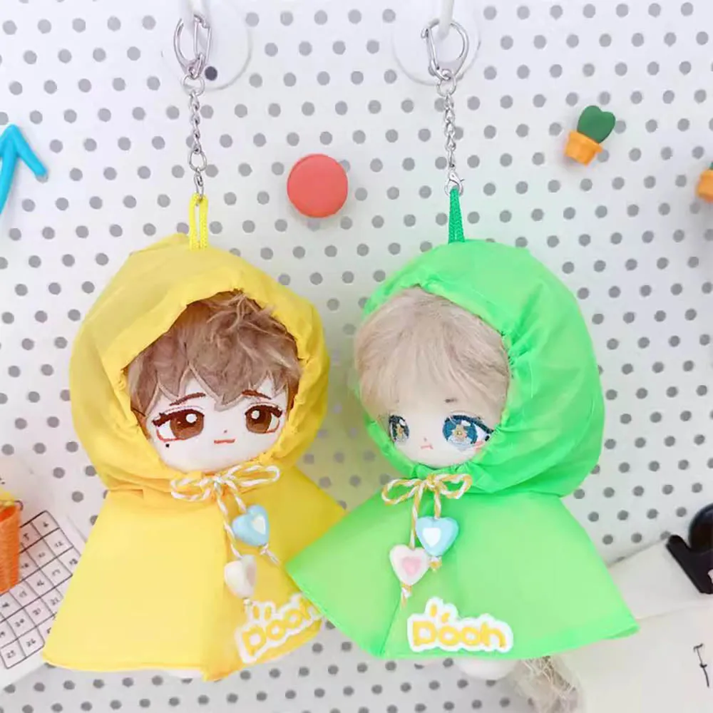 niannyyhouse 10cm~15cm Plush Doll Clothes Raincoat Dolls Dress Up Pendant