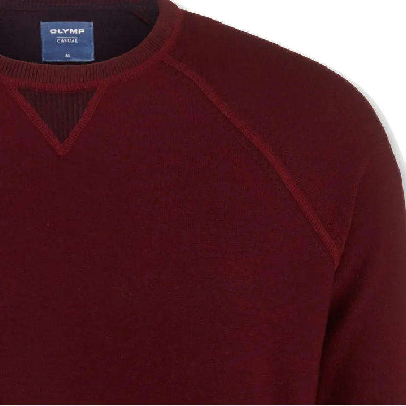 OLYMP Knitwear Crew Neck Jumper Dark Red 5320/45/39