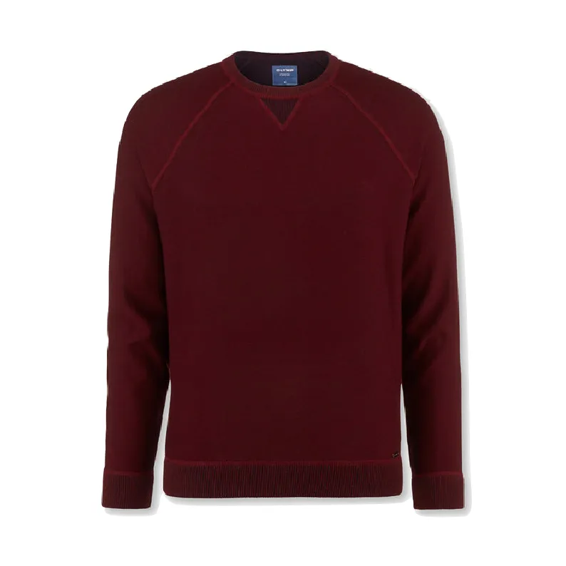 OLYMP Knitwear Crew Neck Jumper Dark Red 5320/45/39