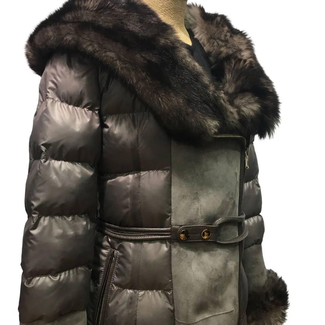 Parka Coat with Fur Hood