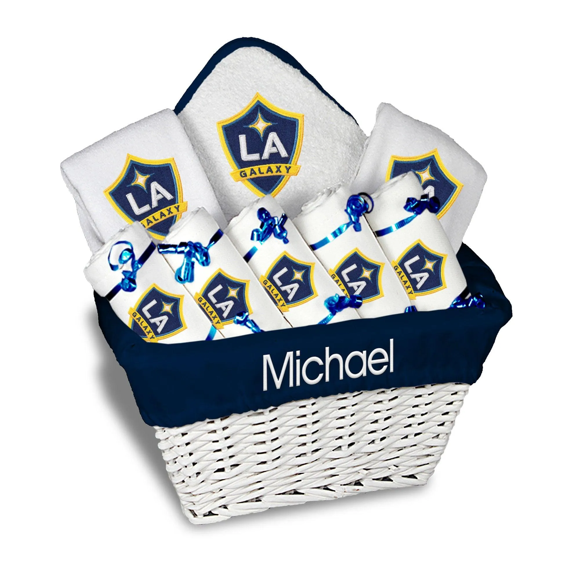 Personalized LA Galaxy Large Basket - 9 Items