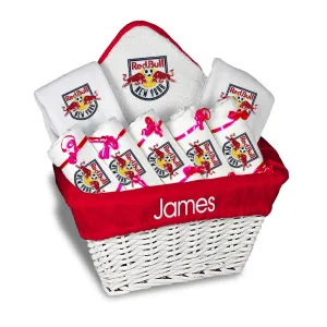 Personalized New York Red Bulls Large Basket - 9 Items