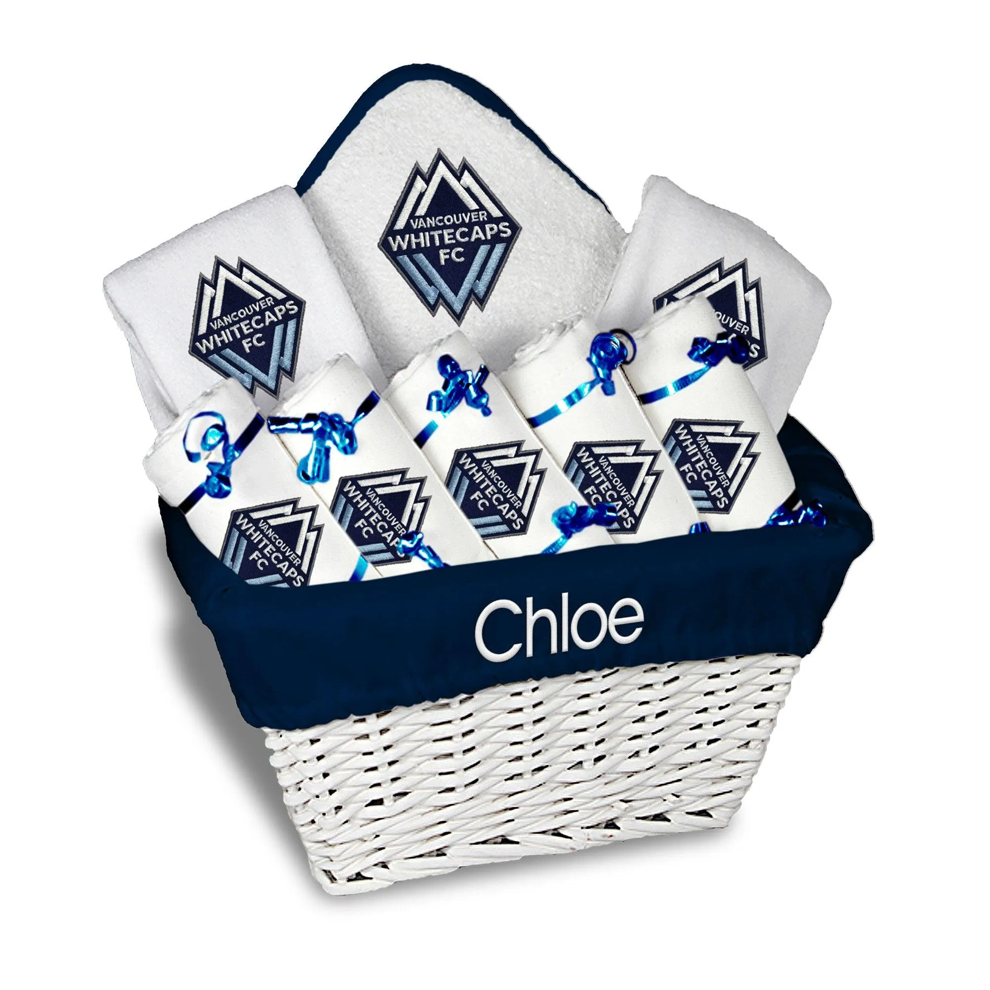 Personalized Vancouver Whitecaps Large Basket - 9 Items