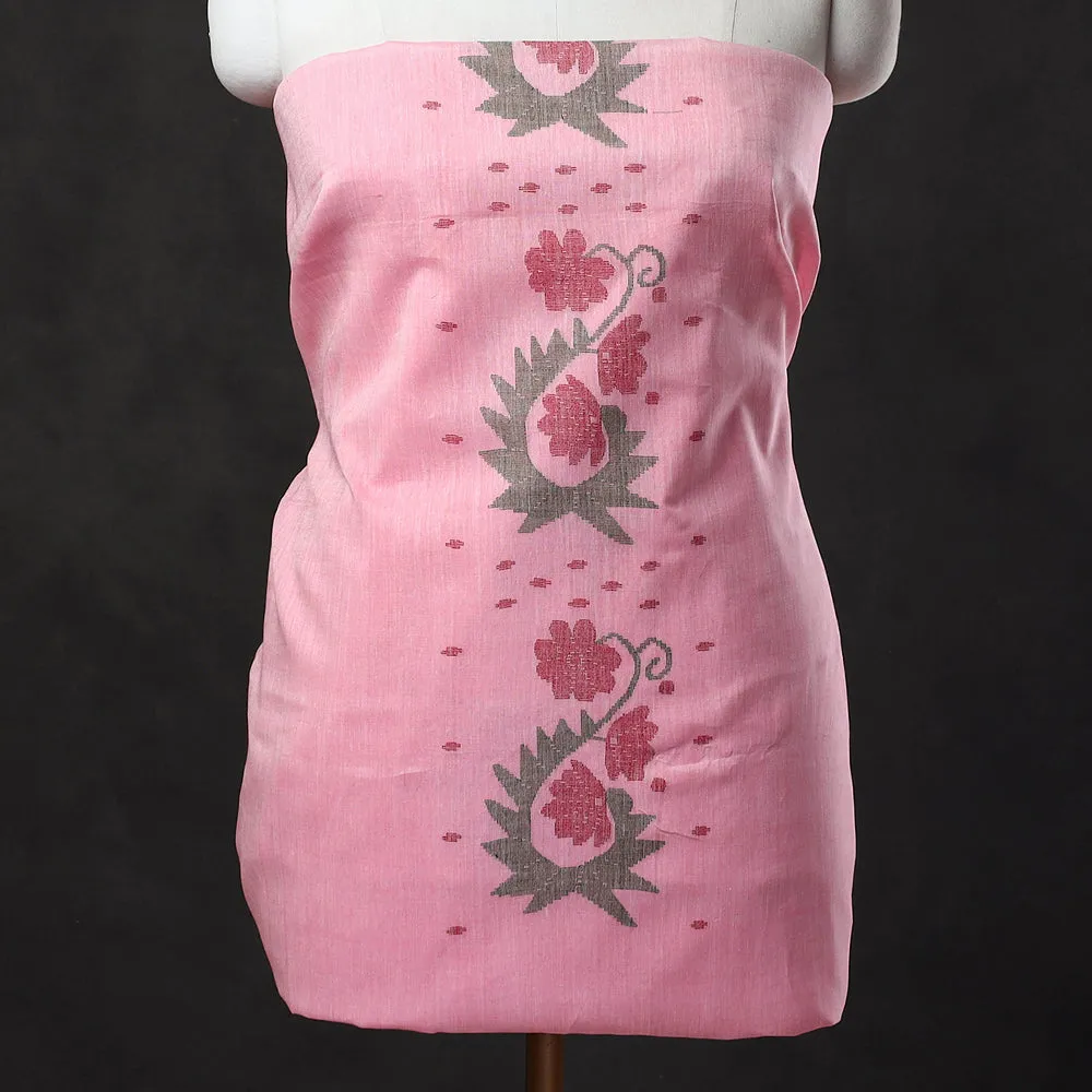 Pink - 3pc Handloom Cotton Manipuri Dress Material 04