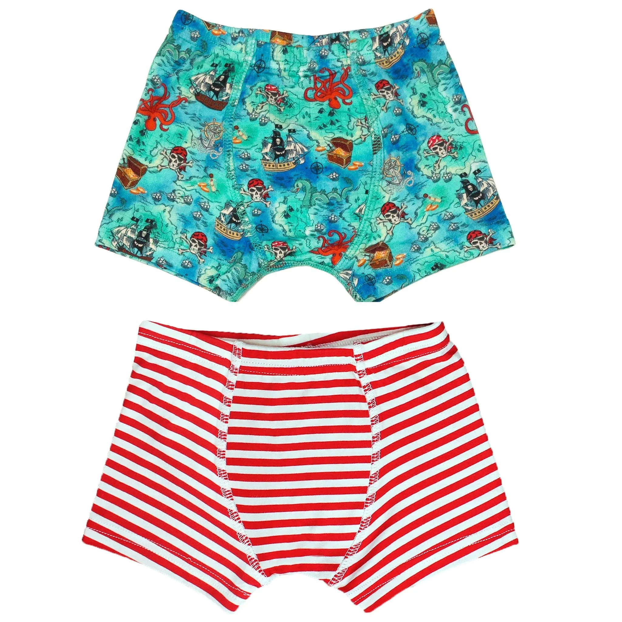 Pirate High Seas Treasure Map Boys Boxer Set of 2