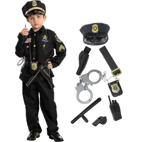 Police Costume for Kids, Cop Costume Outfit Set