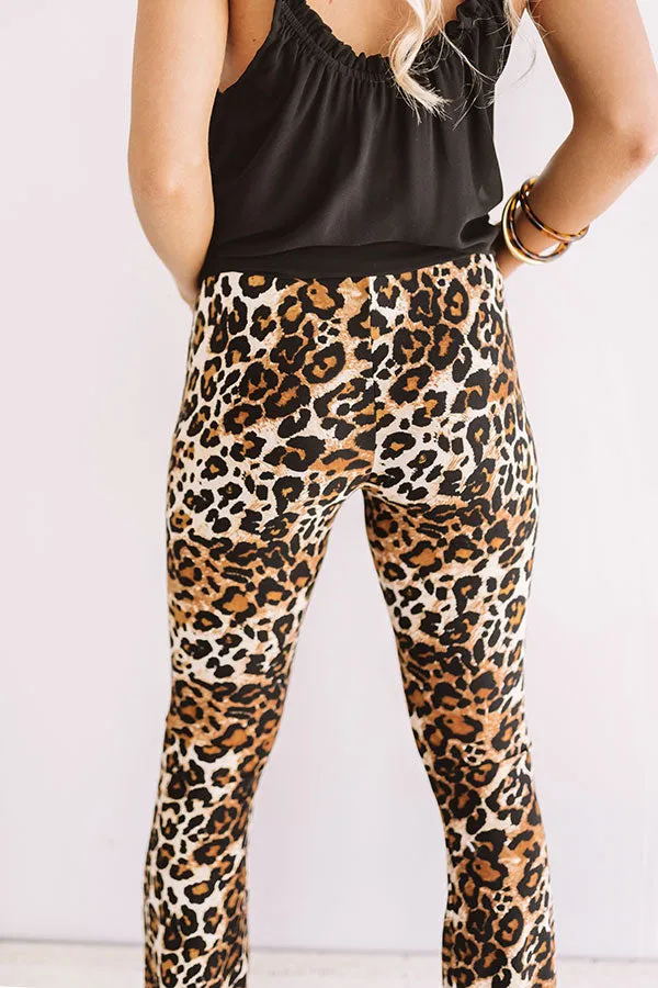 Pop Some Bubbly Leopard Flare Pants