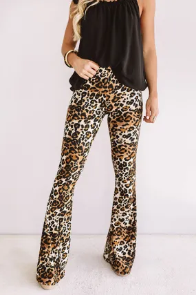 Pop Some Bubbly Leopard Flare Pants