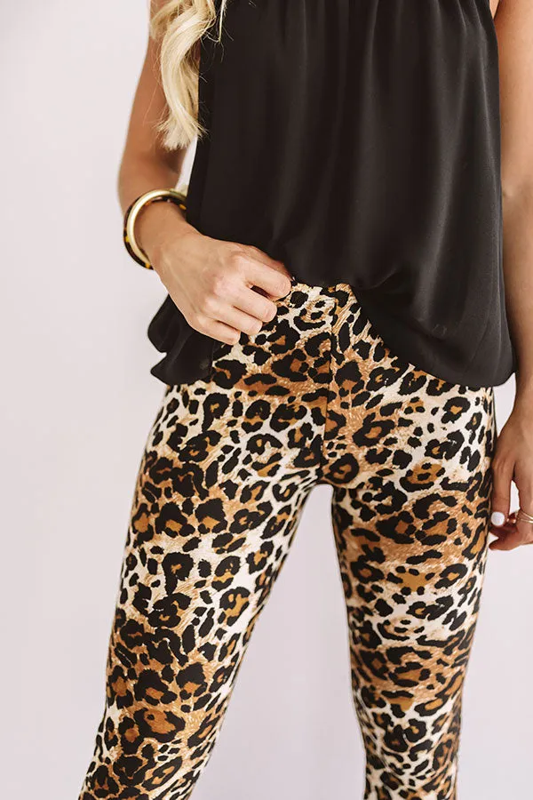 Pop Some Bubbly Leopard Flare Pants