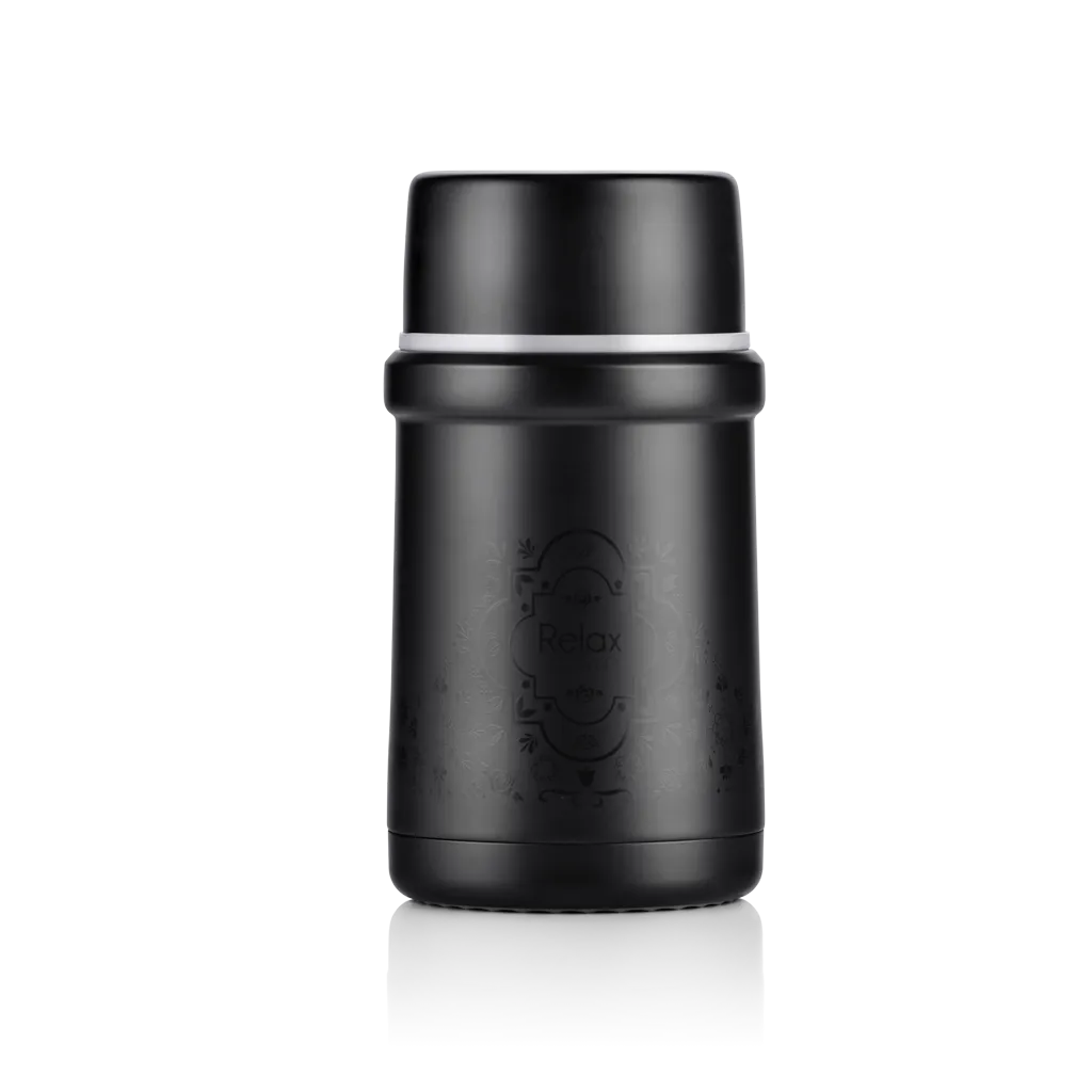 RELAX 720ML 18.8 STAINLESS STEEL THERMAL FOOD JAR - BLACK