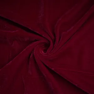 Rose Red Solid Velvet Fabric 20924