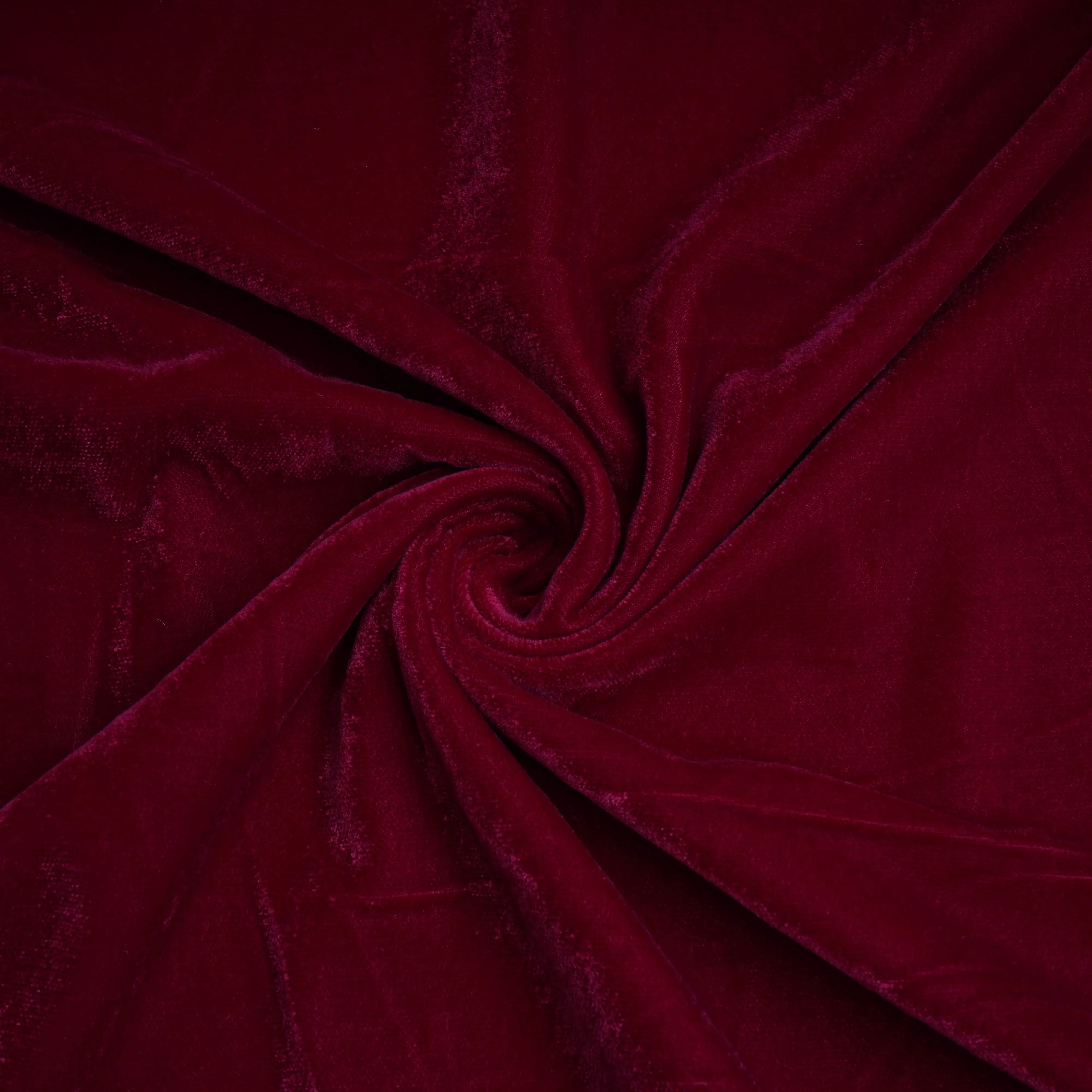 Rose Red Solid Velvet Fabric 20924