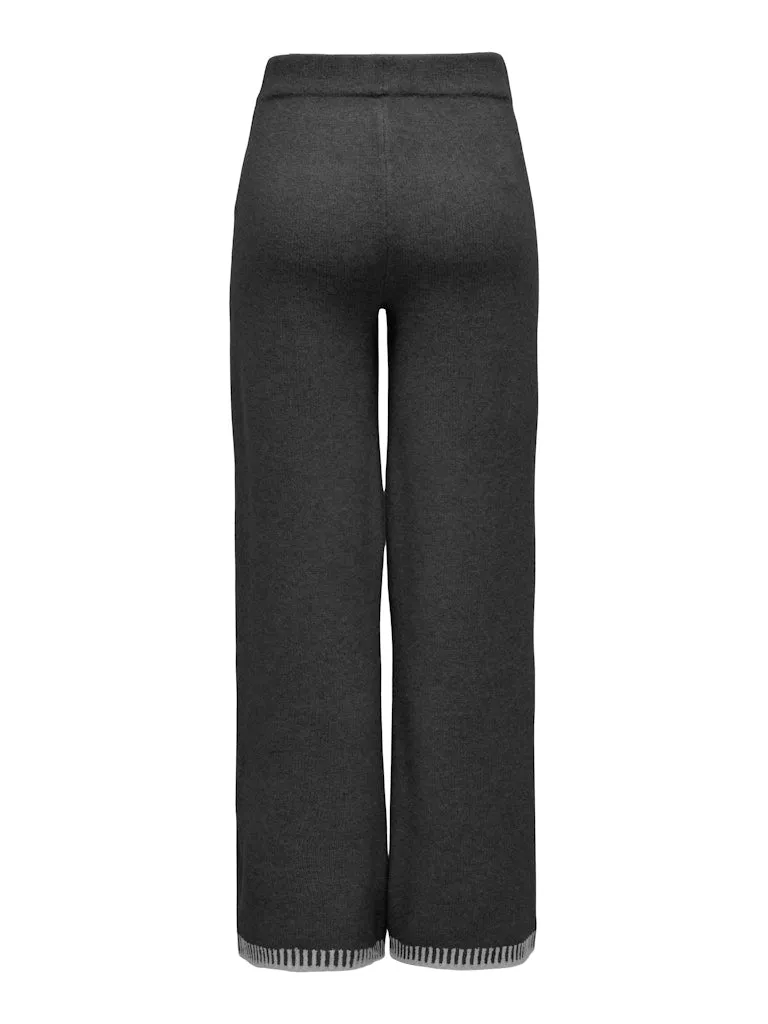 Silma Stitch Pant - Dark Grey Melange