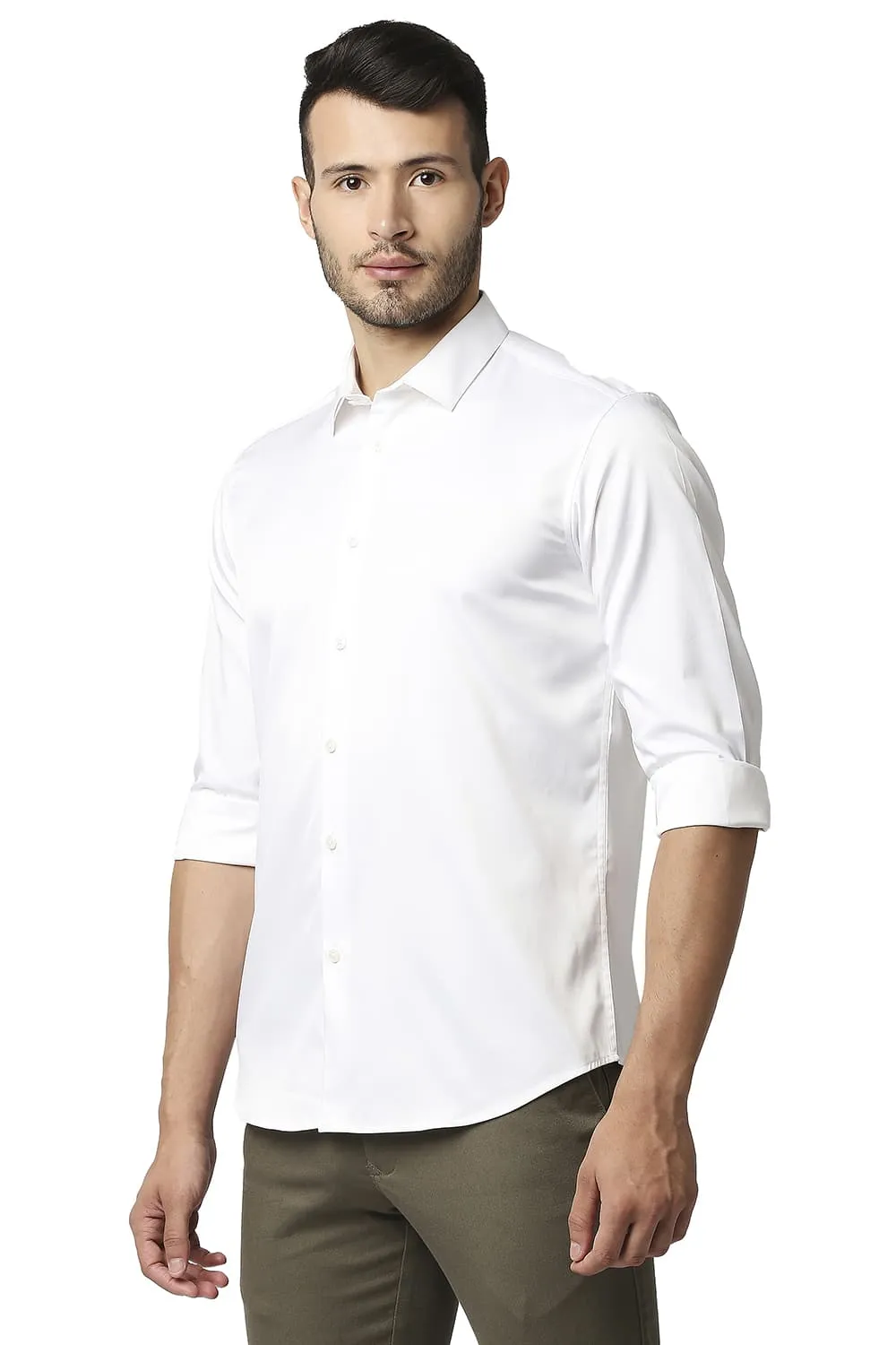 Slim Fit Polyester Stretch Shirt