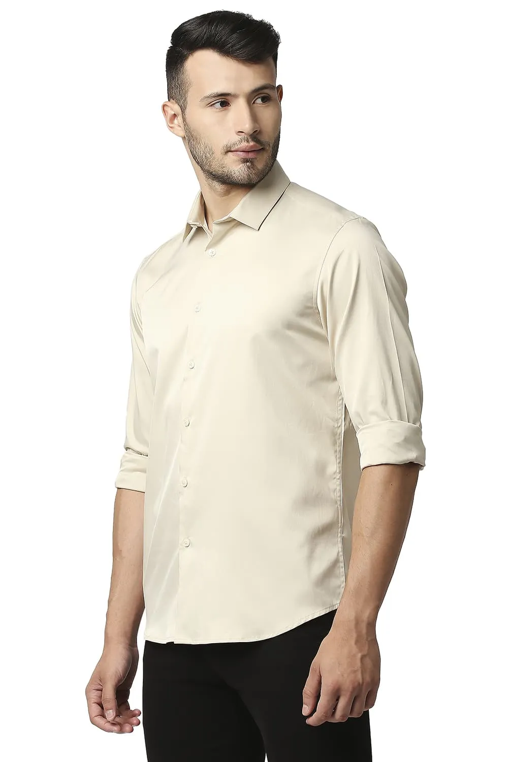 Slim Fit Polyester Stretch Shirt