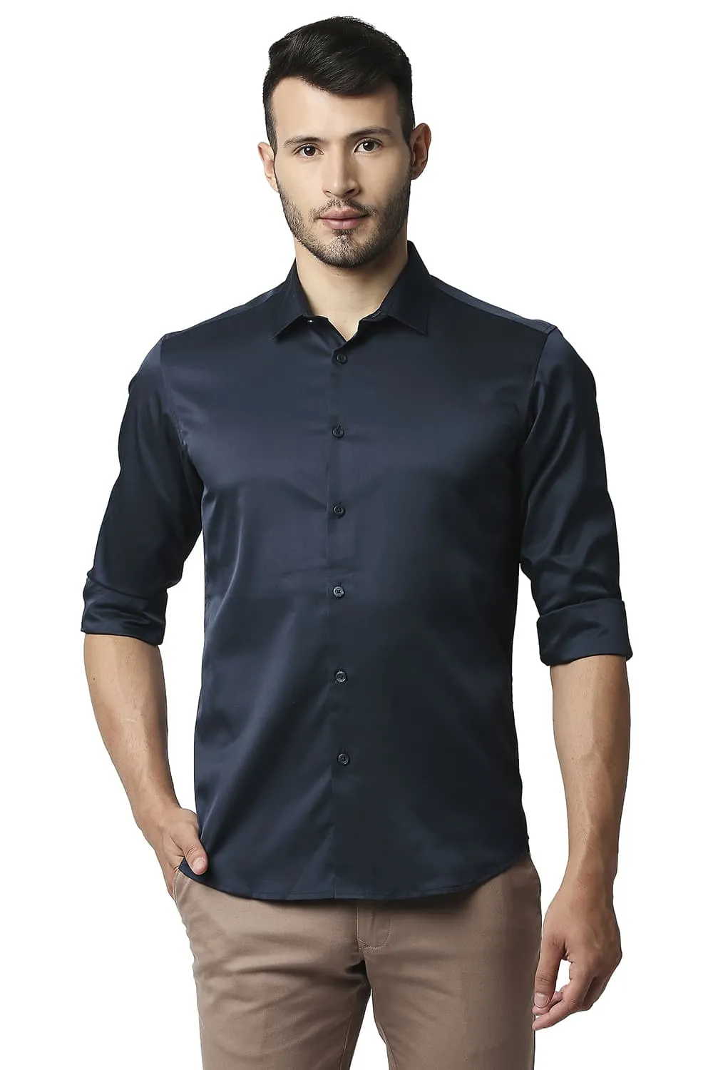 Slim Fit Polyester Stretch Shirt