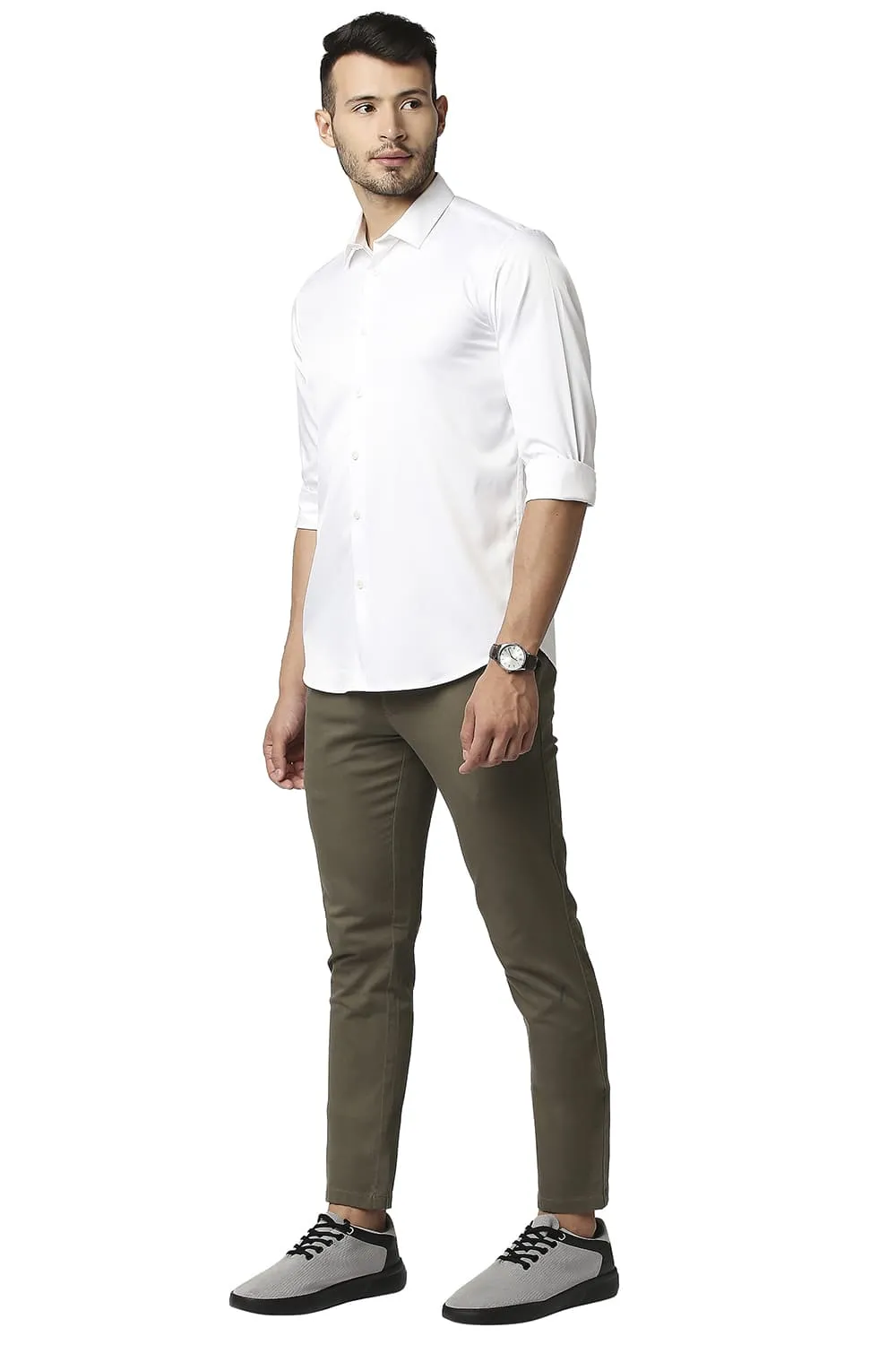 Slim Fit Polyester Stretch Shirt