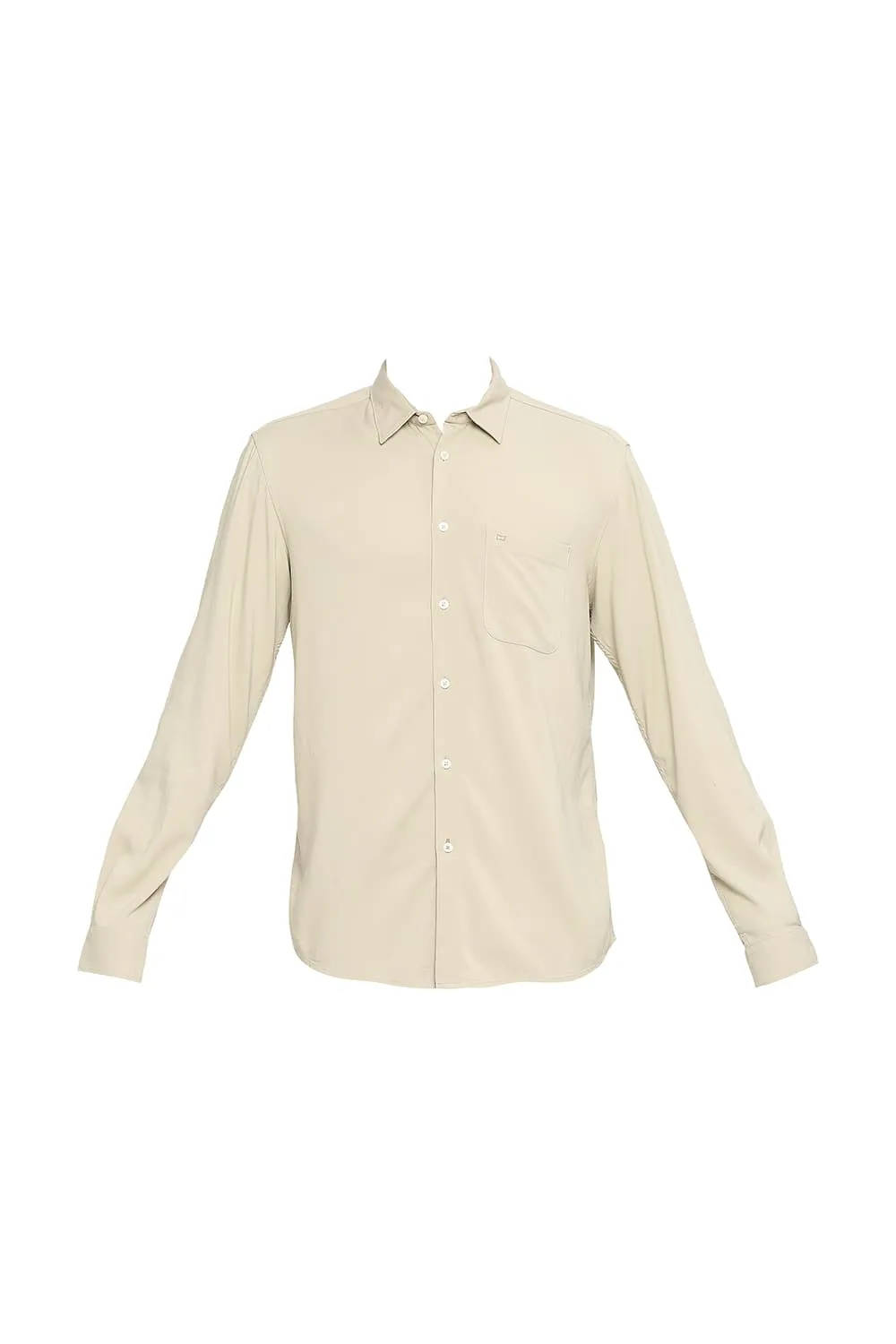 Slim Fit Viscose Polyester Stretch Twill Shirt